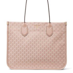 Heidi Large Logo Jacquard Tote Bag - Fawn